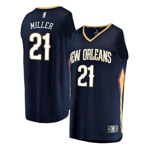 21 - Men's Fanatics Branded Darius Miller Navy New Orleans Pelicans Fast Break Replica Player Jersey - Icon Edition - Navy