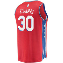 Load image into Gallery viewer, 30 - Men&#39;s Fanatics Branded Furkan Korkmaz Red Philadelphia 76ers Fast Break Replica Player Jersey - Statement Edition - Red