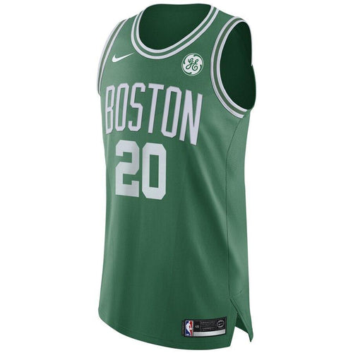 20  - Men's Nike Gordon Hayward Green Boston Celtics Authentic Sponsor Patch Jersey – Icon Edition - Green