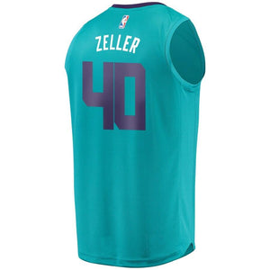 40 - Youth Fanatics Branded Cody Zeller Teal Charlotte Hornets Fast Break Player Jersey - Icon Edition - Aqua