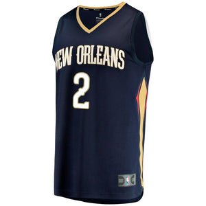 2 - Men's Fanatics Branded Ian Clark Navy New Orleans Pelicans Fast Break Replica Player Jersey - Icon Edition - Navy