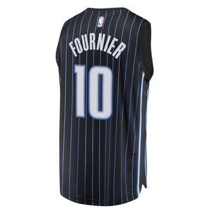 10 - Men's Fanatics Branded Evan Fournier Black Orlando Magic Fast Break Replica Jersey - Statement Edition - Black