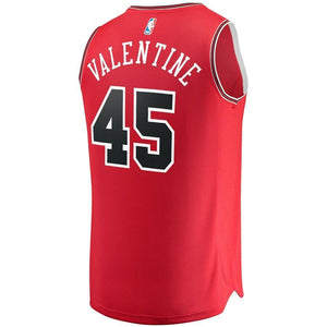 45 - Men's Fanatics Branded Denzel Valentine Red Chicago Bulls Fast Break Replica Jersey - Icon Edition - Red