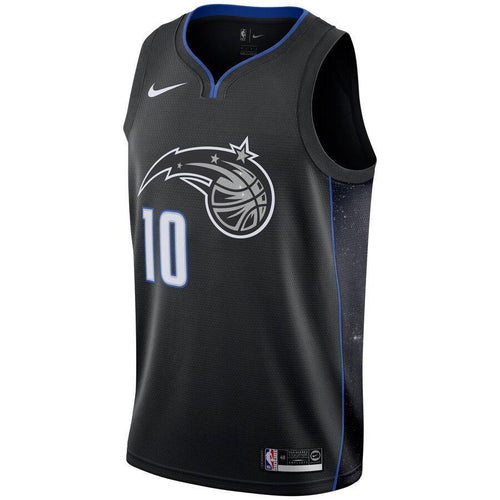 10 - Men's Nike Evan Fournier Black Orlando Magic City Edition Swingman Jersey - Black
