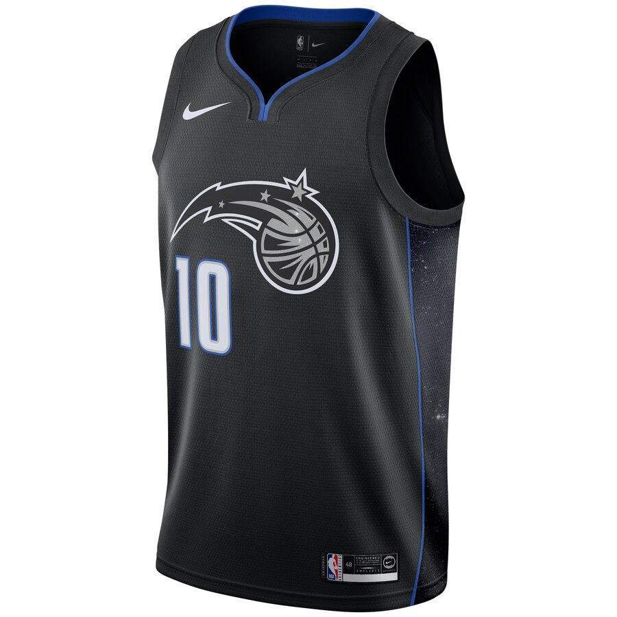 10 - Men's Nike Evan Fournier Black Orlando Magic City Edition Swingman Jersey - Black