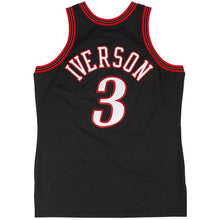 Load image into Gallery viewer, 3 - Mens Mitchell &amp; Ness Allen Iverson Black Philadelphia 76ers Authentic Basketball Jersey - Black