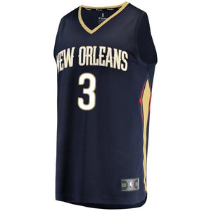 3 - Men's Fanatics Branded Nikola Mirotic Navy New Orleans Pelicans Fast Break Player Jersey - Icon Edition - Navy