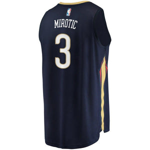 3 - Men's Fanatics Branded Nikola Mirotic Navy New Orleans Pelicans Fast Break Player Jersey - Icon Edition - Navy