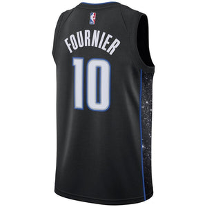 10 - Men's Nike Evan Fournier Black Orlando Magic City Edition Swingman Jersey - Black