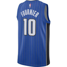 Load image into Gallery viewer, 10 - Men&#39;s Nike Evan Fournier Blue Orlando Magic Replica Swingman Jersey - Icon Edition - Blue