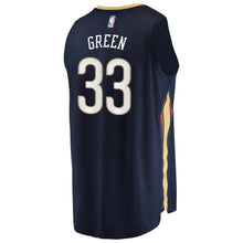 Load image into Gallery viewer, 33 - Men&#39;s Fanatics Branded Garlon Green Navy New Orleans Pelicans Fast Break Replica Jersey – Icon Edition - Navy