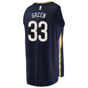 33 - Men's Fanatics Branded Garlon Green Navy New Orleans Pelicans Fast Break Replica Jersey – Icon Edition - Navy