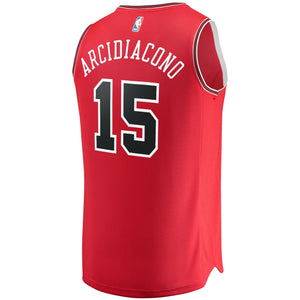 15 - Men's Fanatics Branded Ryan Arcidiacono Red Chicago Bulls Fast Break Road Replica Player Jersey - Icon Edition - Red