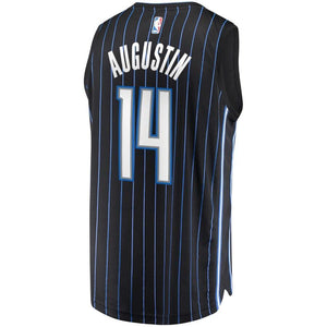 14 - Men's Fanatics Branded DJ Augustin Black Orlando Magic Fast Break Replica Player Jersey - Statement Edition - Black
