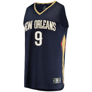 9 - Men's Fanatics Branded Darius Morris Navy New Orleans Pelicans Fast Break Replica Jersey – Icon Edition - Navy