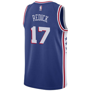 17 - Men's Nike JJ Redick Royal Philadelphia 76ers Swingman Sponsor Patch Jersey - Icon Edition - Royal