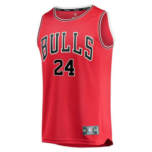 24 - Youth Fanatics Branded Denzel Valentine Red Chicago Bulls Fast Break Player Jersey - Icon Edition - Red