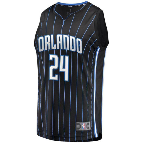 24 - Men's Fanatics Branded Khem Birch Black Orlando Magic Fast Break Replica Player Jersey - Statement Edition - Black