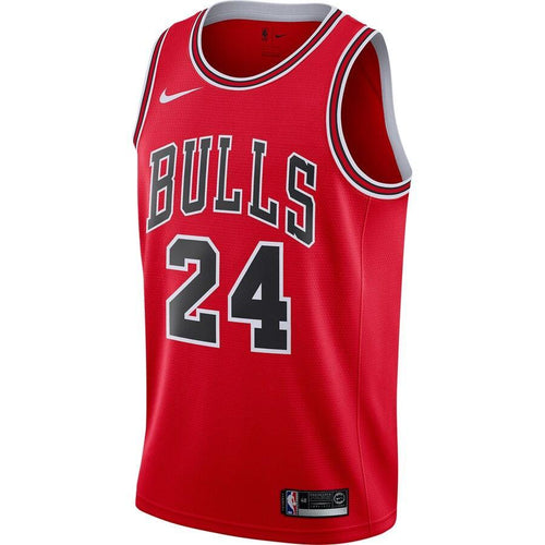 24 - Men's Nike Lauri Markkanen Red Chicago Bulls Replica Swingman Jersey - Icon Edition - Red
