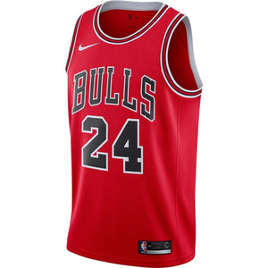 24 - Men's Nike Lauri Markkanen Red Chicago Bulls Replica Swingman Jersey - Icon Edition - Red