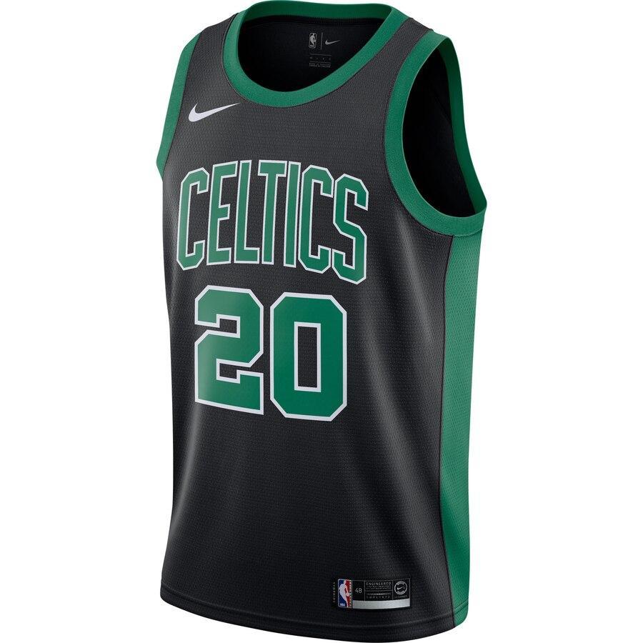20 - Men's Nike Gordon Hayward Black Boston Celtics Swingman Jersey - Statement Edition - Black