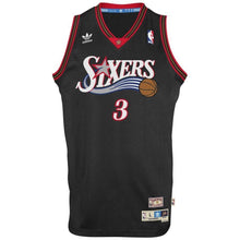Load image into Gallery viewer, 3 - Adidas Allen Iverson Philadelphia 76ers The Answer Soul Swingman Nickname Jersey - Black