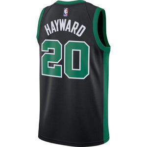 20 - Men's Nike Gordon Hayward Black Boston Celtics Swingman Jersey - Statement Edition - Black