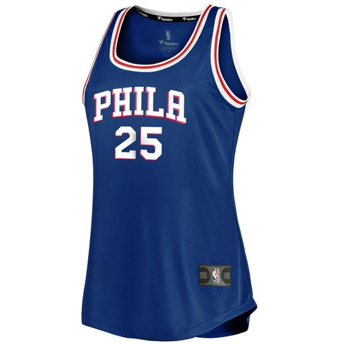 25 - Women's Fanatics Branded Ben Simmons Royal Philadelphia 76ers Fast Break Tank Jersey - Icon Edition - Royal