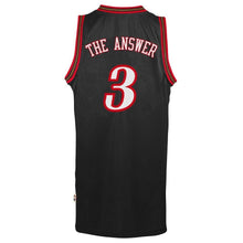 Load image into Gallery viewer, 3 - Adidas Allen Iverson Philadelphia 76ers The Answer Soul Swingman Nickname Jersey - Black