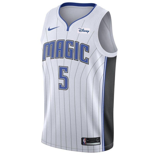 5 - Men's Fanatics Branded Mohamed Bamba White Orlando Magic Fast Break Jersey - Association Edition - White