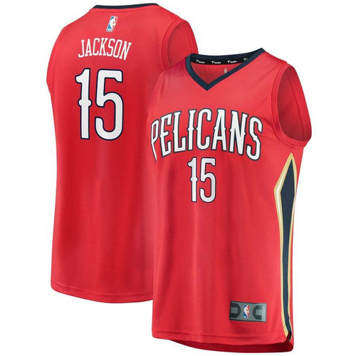 15 - Men's Fanatics Branded Frank Jackson Red New Orleans Pelicans Fast Break Replica Player Jersey - Statement Edition - Red