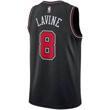 Load image into Gallery viewer, 8 - Men&#39;s Nike Zach LaVine Black Chicago Bulls Replica Swingman Jersey - Statement Edition - Black