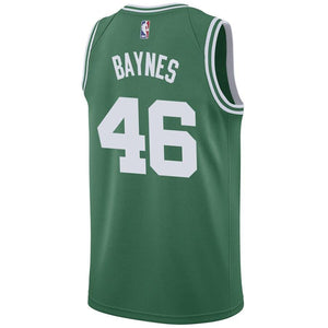 46  - Men's Nike Aron Baynes Green Boston Celtics Swingman Sponsor Patch Jersey - Icon Edition - Green
