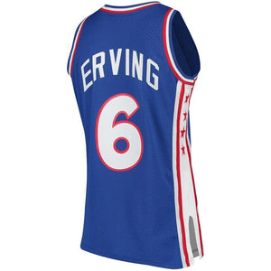 6 - Men's Mitchell & Ness Julius Erving Royal Philadelphia 76ers Hardwood Classics Swingman Jersey - Royal