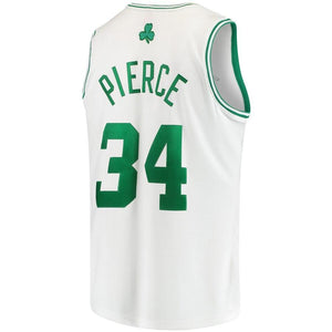 34 - Men's Mitchell & Ness Paul Pierce White Boston Celtics Home 2007/08 Hardwood Classics Authentic Jersey - White