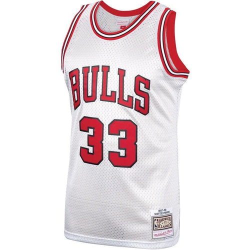 33 - Scottie Pippen Chicago Bulls Mitchell & Ness Hardwood Classics Platinum Swingman Jersey - White