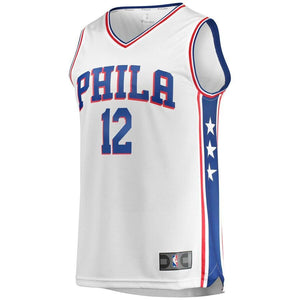 12 - Men's Fanatics Branded T.J. McConnell White Philadelphia 76ers Fast Break Jersey - Association Edition - White