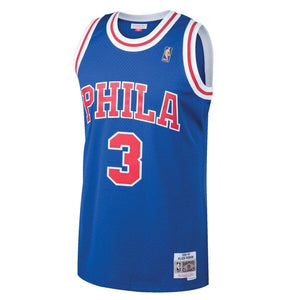 3 - Men's Mitchell & Ness Allen Iverson Royal Philadelphia 76ers 1996-97 Hardwood Classics Swingman Jersey - Royal
