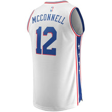 Load image into Gallery viewer, 12 - Men&#39;s Fanatics Branded T.J. McConnell White Philadelphia 76ers Fast Break Jersey - Association Edition - White