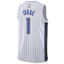 Load image into Gallery viewer, 1 - Men&#39;s Nike Jonathan Isaac White Orlando Magic Swingman Sponsor Patch Jersey - Association Edition - White