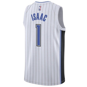 1 - Men's Nike Jonathan Isaac White Orlando Magic Swingman Sponsor Patch Jersey - Association Edition - White