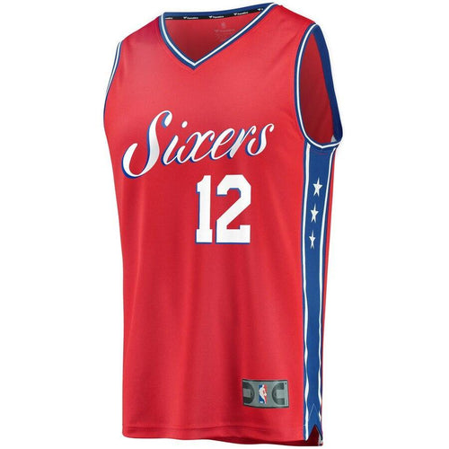 12 - Men's Fanatics Branded T.J. McConnell Red Philadelphia 76ers Fast Break Replica Player Jersey - Statement Edition - Red