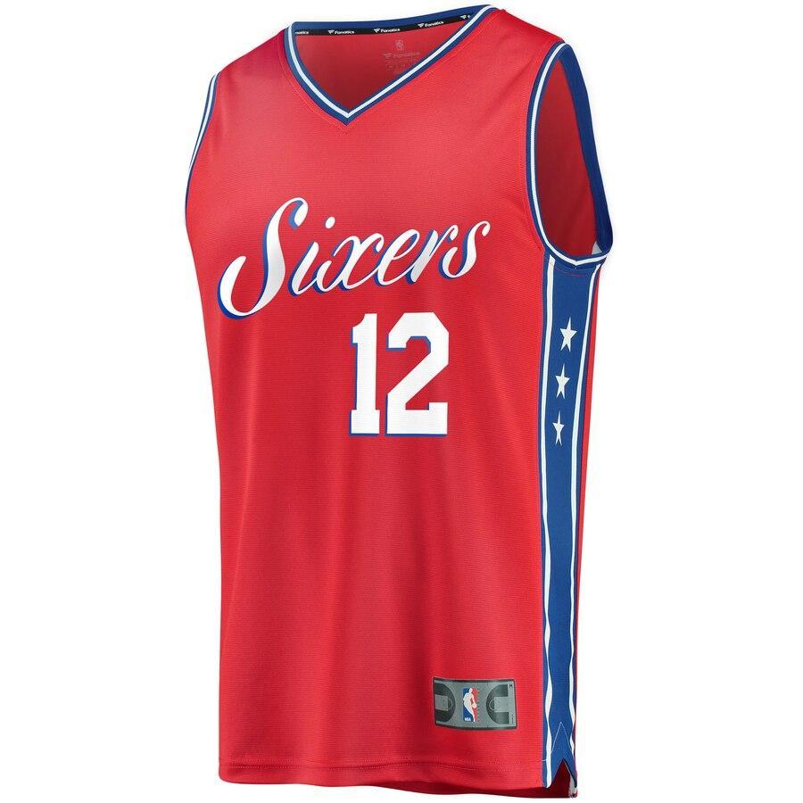 12 - Men's Fanatics Branded T.J. McConnell Red Philadelphia 76ers Fast Break Replica Player Jersey - Statement Edition - Red