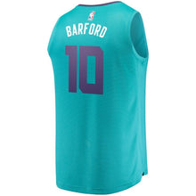 Load image into Gallery viewer, 10 - Men&#39;s Fanatics Branded Jaylen Barford Teal Charlotte Hornets Fast Break Replica Jersey – Icon Edition  - Aqua
