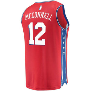 12 - Men's Fanatics Branded T.J. McConnell Red Philadelphia 76ers Fast Break Replica Player Jersey - Statement Edition - Red