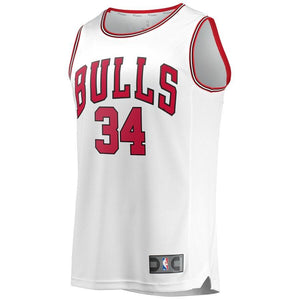 34 - Men's Fanatics Branded Wendell Carter Jr. White Chicago Bulls Fast Break Replica Jersey – Association Edition - White