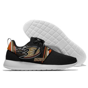 Men Anaheim Ducks Roshe Style Lightweight Running Shoes - Black And Dark Gray 2