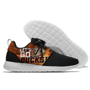 Men Anaheim Ducks Roshe Style Lightweight Running Shoes - Black And Orange 2
