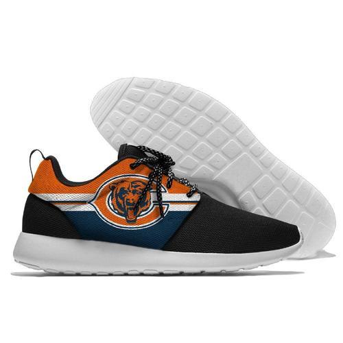 Men Chicago Bears Roshe Style Lightweight Running Shoes - Black And Orange