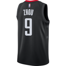 Load image into Gallery viewer, 9 - Zhou Qi Houston Rockets Statement Edition Swingman Jersey - Black